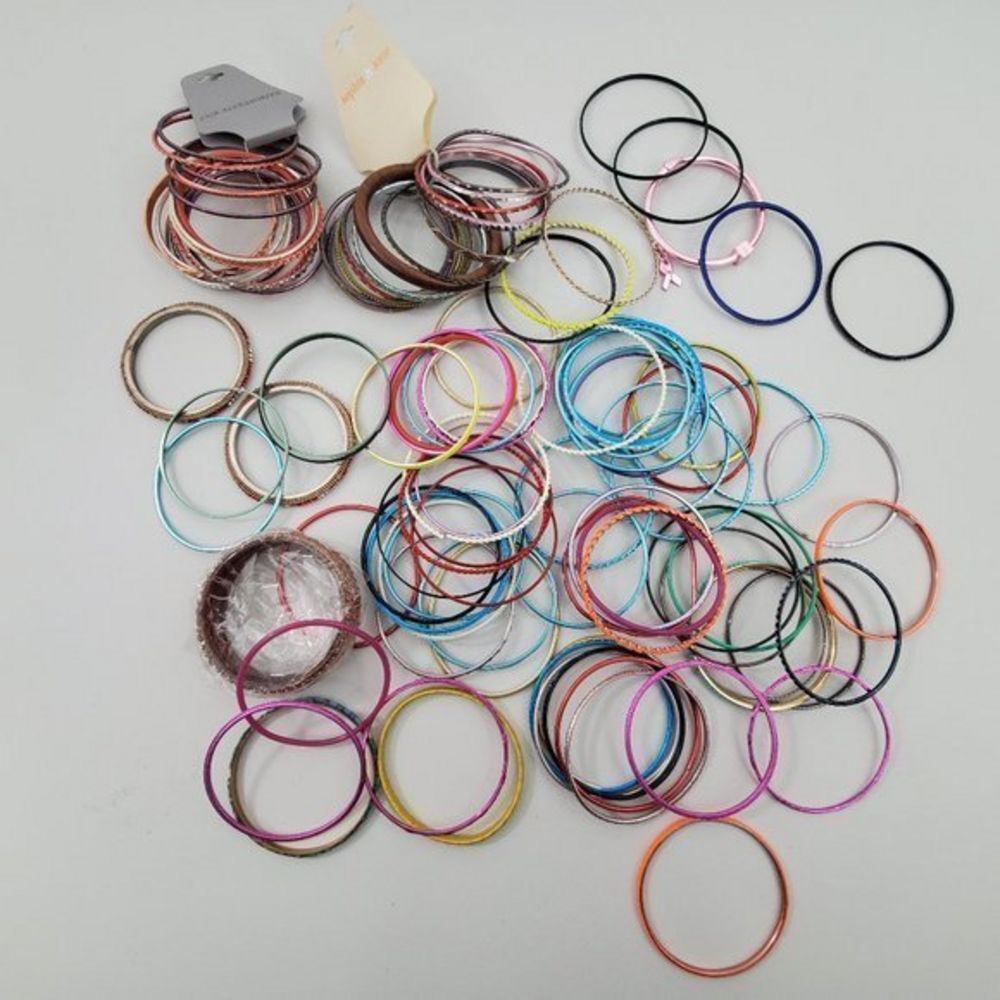 Bangle Lot 118 100+ Bracelet Thin Rainbow Mixed Sm‎
